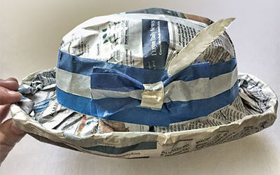 Upcycled Newspaper Hats