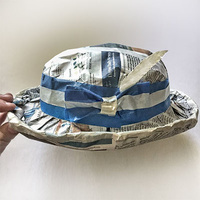 Upcycled Newspaper Hats