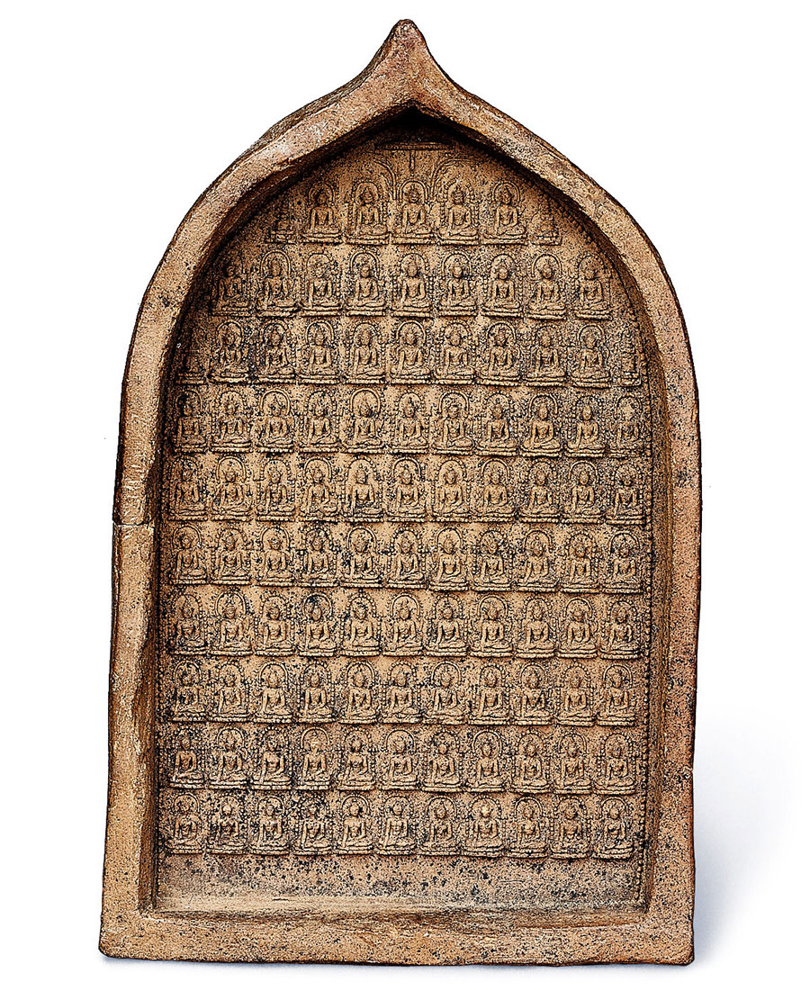 Burmese (Myanmar) - STELE WITH ONE HUNDRED BUDDHAS