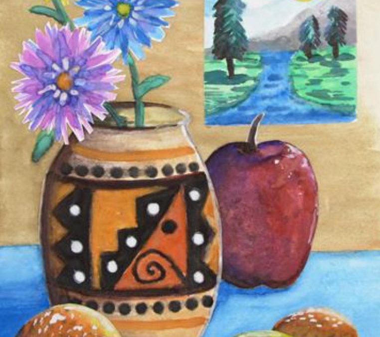 Watercolor Still Life Collage