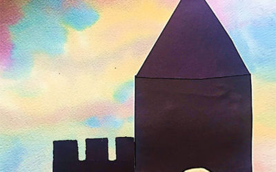 Watercolor Castle Silhouettes