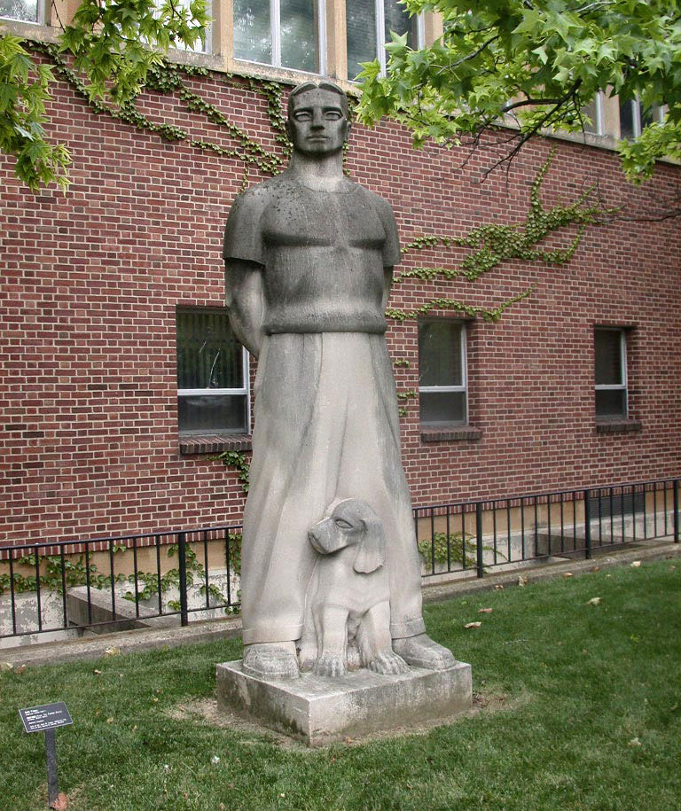 Seth Velsey - STANDING MAN WITH DOG, FROM THE FAMILY GROUP
