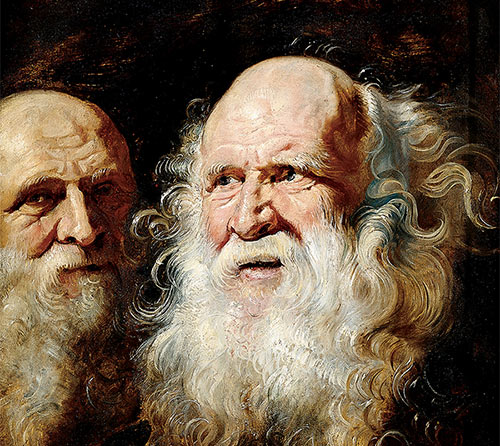 Sir Peter Paul Rubens – STUDY OF HEADS OF AN OLD MAN