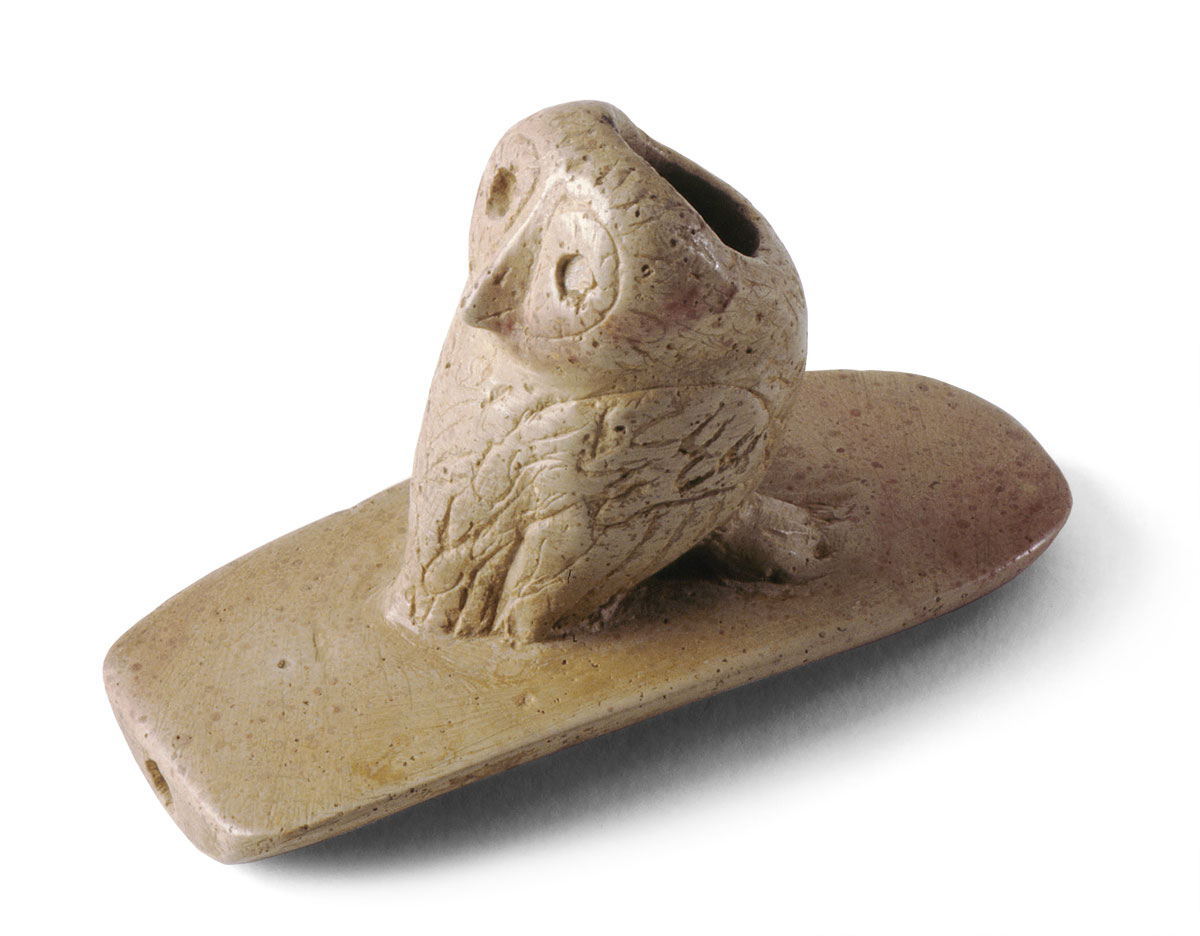 Native American - OWL EFFIGY PIPE