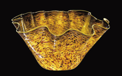 Dale Chihuly’s Olive Macchia with Cadmium Yellow Lip Wrap