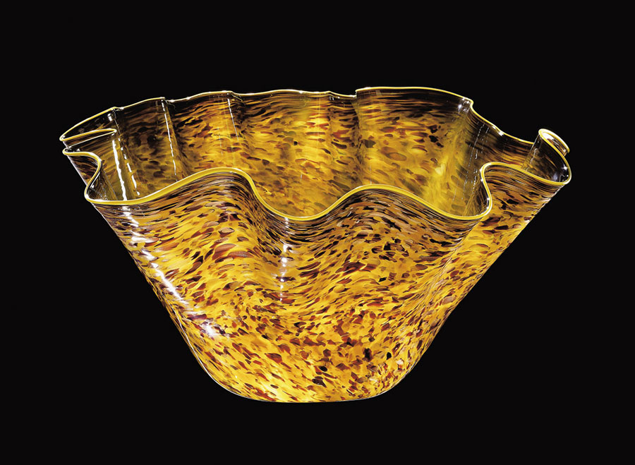 Dale Chihuly’s Olive Macchia with Cadmium Yellow Lip Wrap
