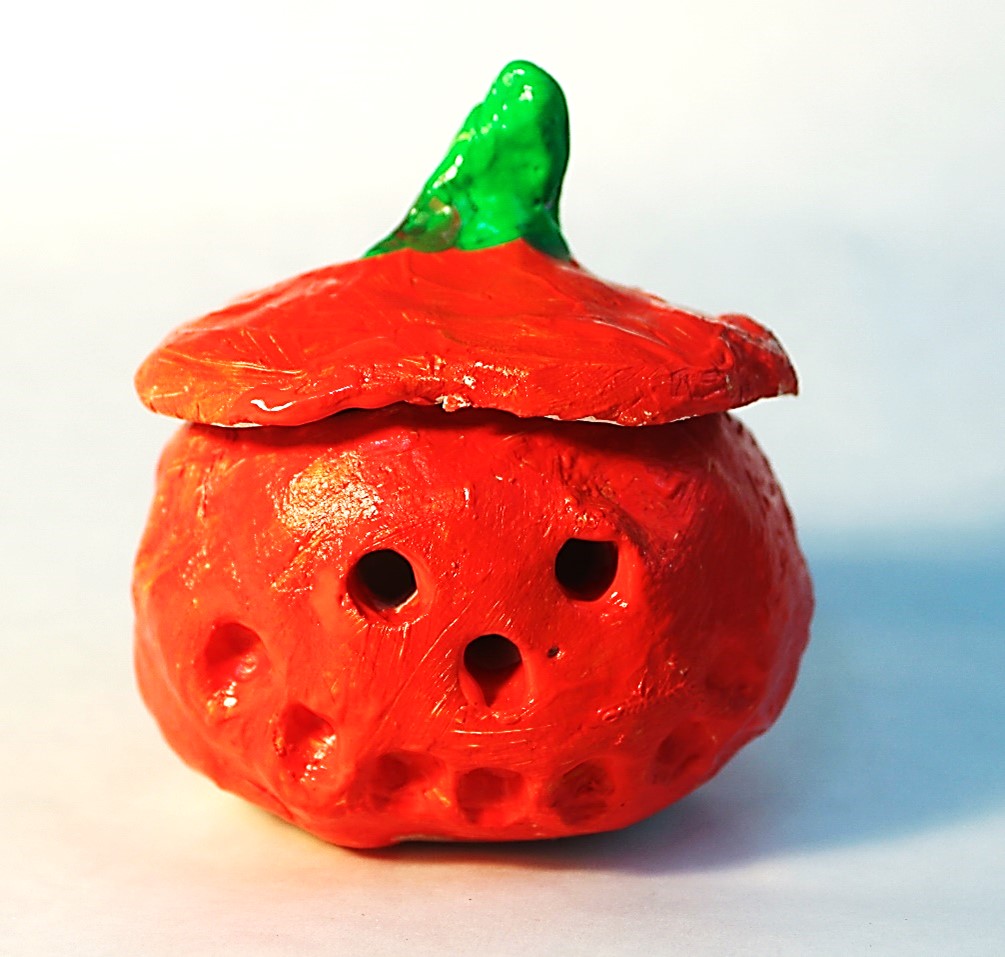 Jack-o-Lantern Pinch Pots