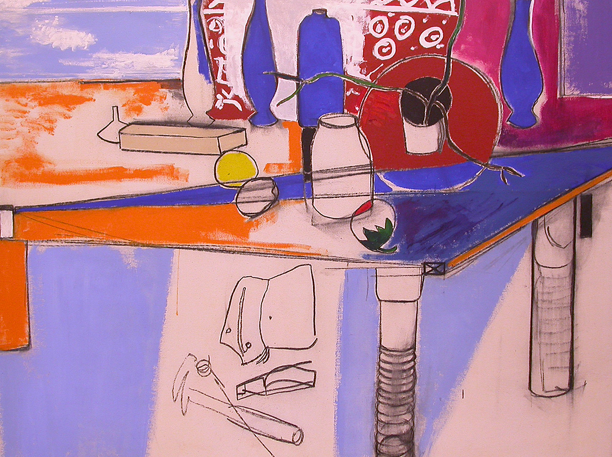 The featured artwork for this lesson is Anne Tabachnick's Indoor-Outdoor Still Life, created in 1966