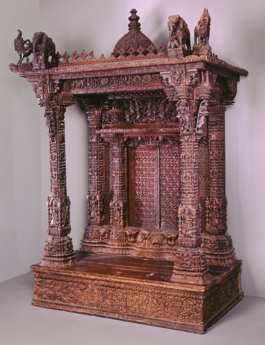 Shown is this month's featured artwork: an 18th century Jain Shrine created by an unidentified Indian artist from the Gujarat region.