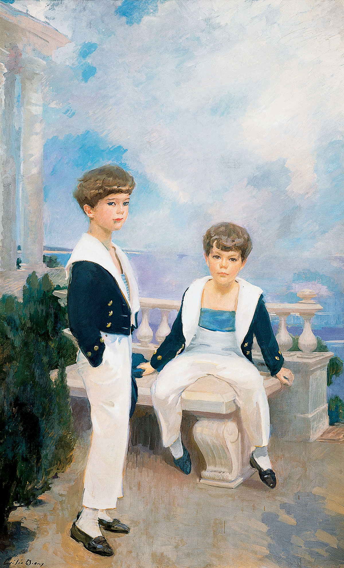 The image shows this week's featured artwork, Cecilia Beaux's The Velie Boys, painted in 1913.