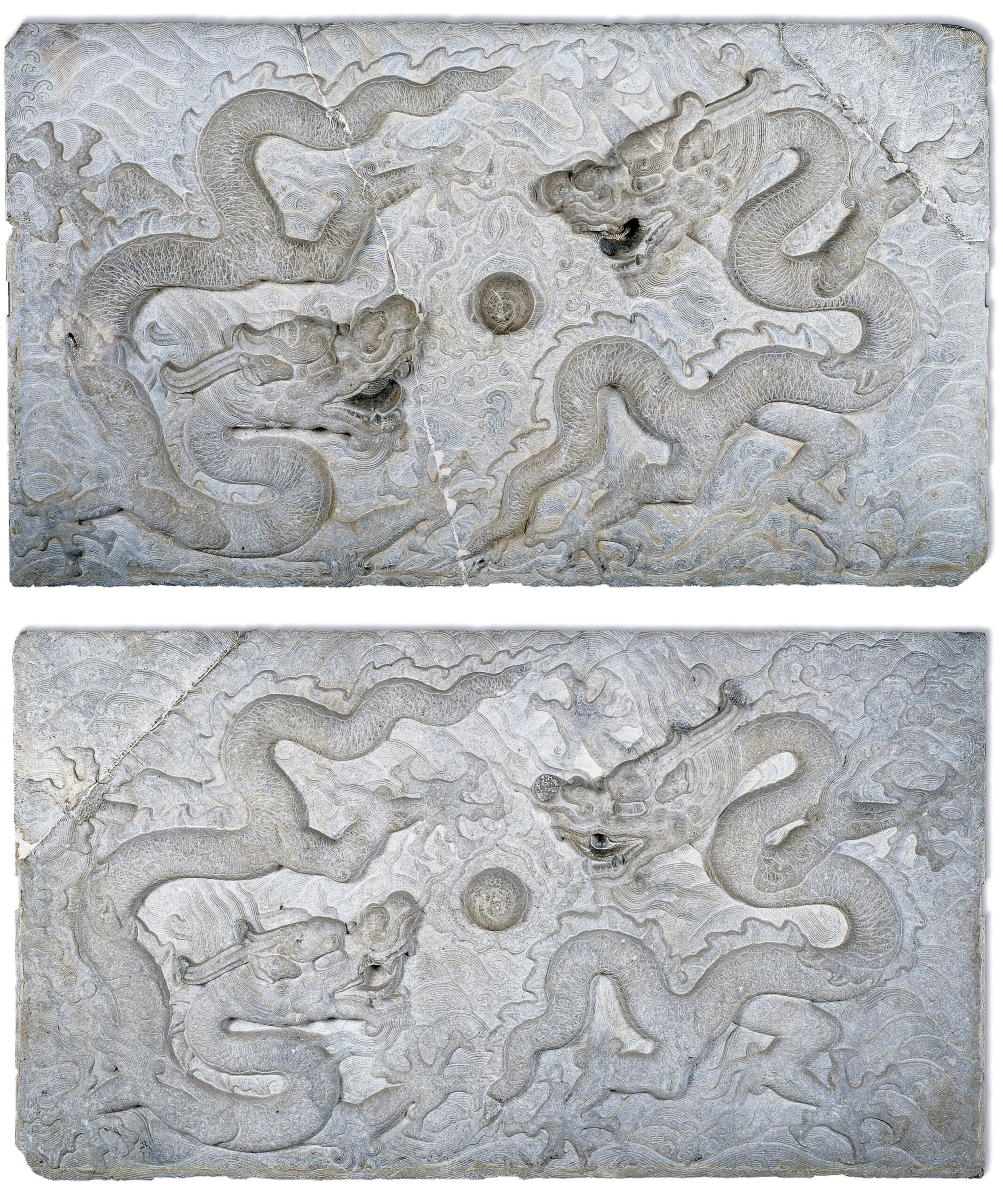 Shown is this month's featured artwork, a Chinese Pair of Dragon Gates, created during the Ming Dynasty, around the 15th to 16th century.