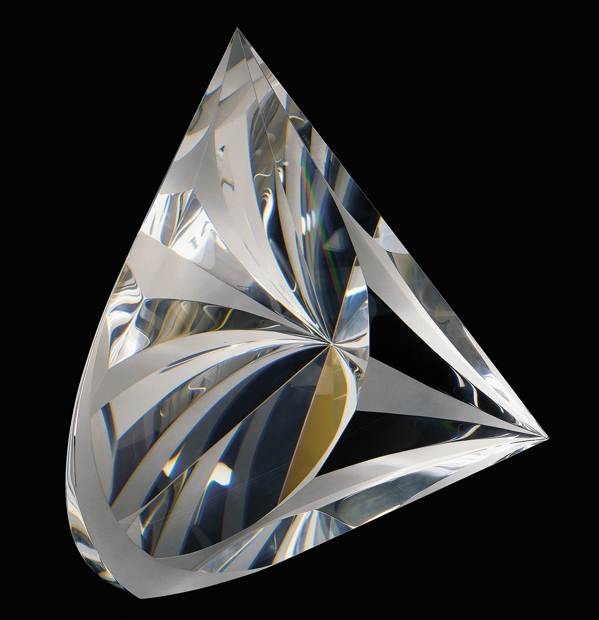 Shown is the January 2022 Object of the month, the glass sculpture Celebration, created in 1998 by Christopher Ries.