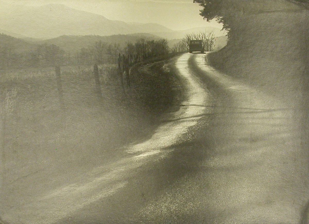 The image shows this week's featured artwork, Axel Bahnsen's photograph Going Home, taken in 1977.