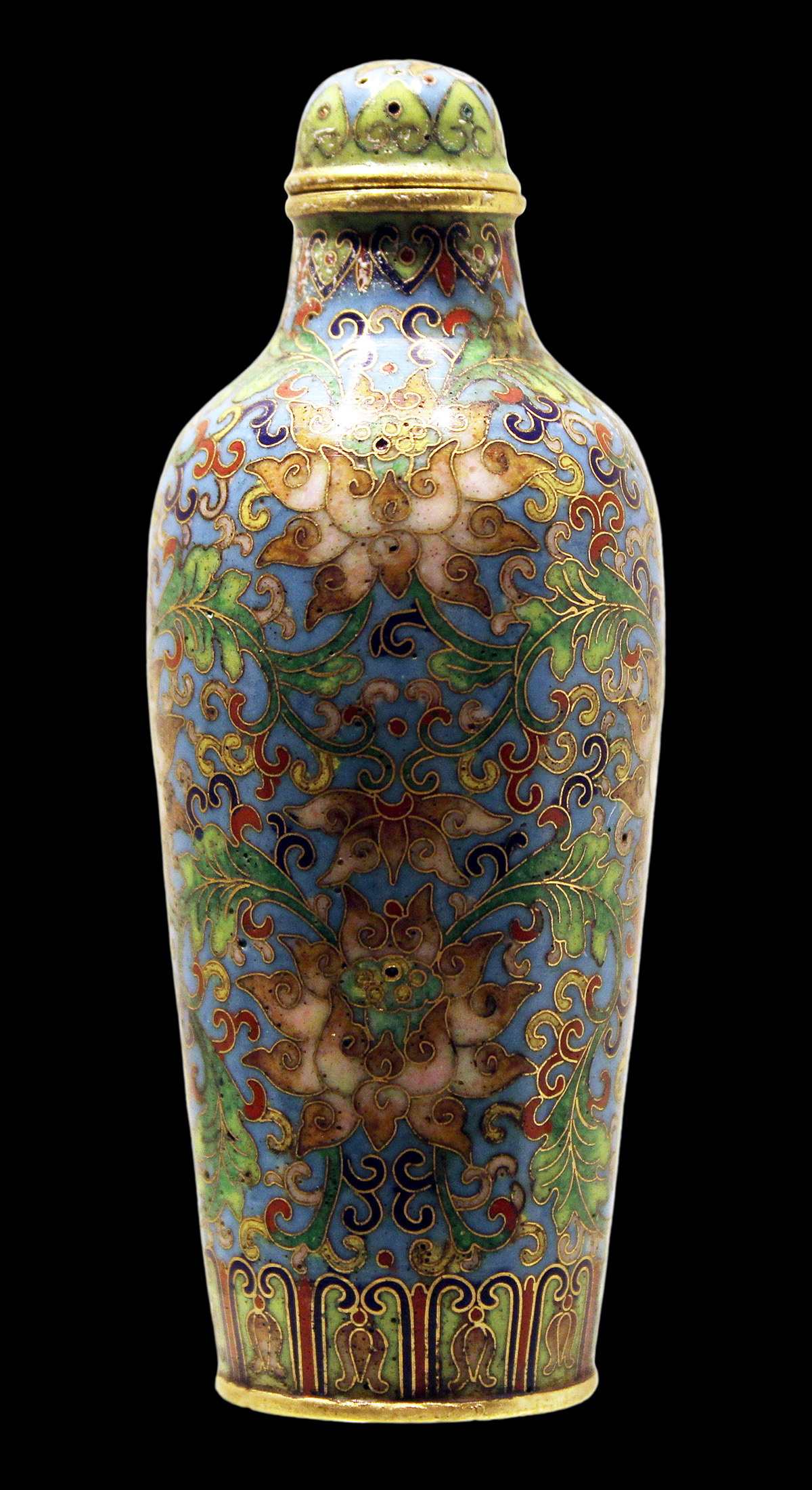 Shown is the April 2022 Object of the month, an 18th century Quing Dynasty snuff bottle from China.