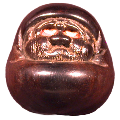 The image shows this week's featured artwork, a Japanese Daruma, created in the late 1700s-early 1800s by Tanaka Minko.