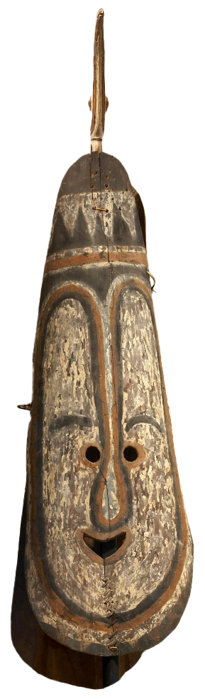 The image shows this week's featured artwork, a Water Spirit Mask created by the Nggala people, Papua New Guinea.