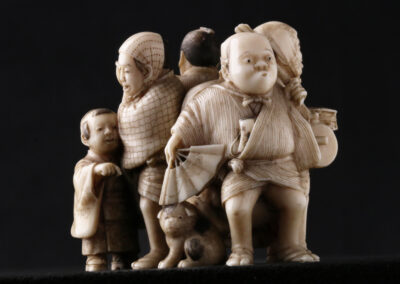 Japan, Group of Entertainers, mid-19th century, ivory